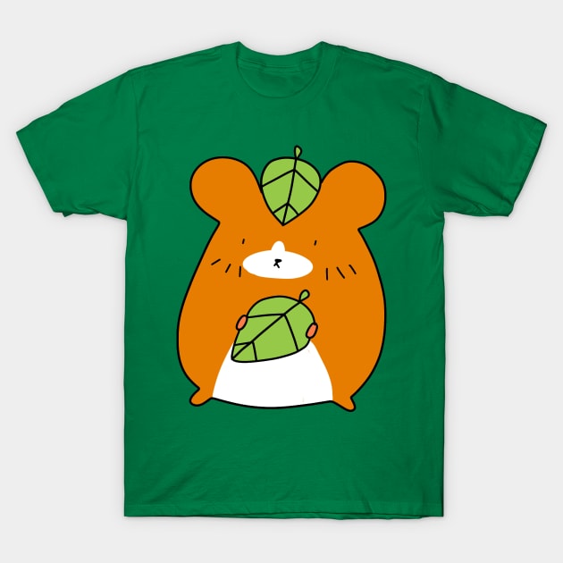 Leaf Hamster T-Shirt by saradaboru